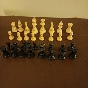 Classic Black and Cream Chess Set